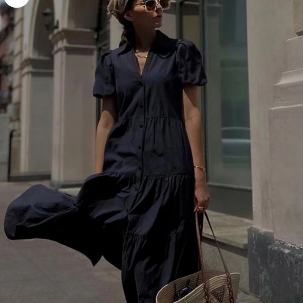 Brochu Walker Havana Dress in Navy. Size Small.